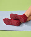 MoveActive Classic Crew Low Rise Grip Socks - Crimson