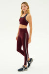 Splits59 Ella High Waist Airweight 7/8 Legging - Dark Cherry/Indigo