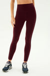 Splits59 Ella High Waist Airweight 7/8 Legging - Dark Cherry/Indigo