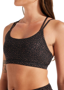  Nimble Essential Strappy Bra - Cacao Cheetah