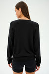 Splits59 Bennie Fleece V-Neck Sweatshirt - Black