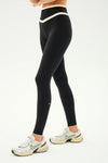 Splits59 Mason High Waist Rigor Full Length 28" Legging - Black/Creme