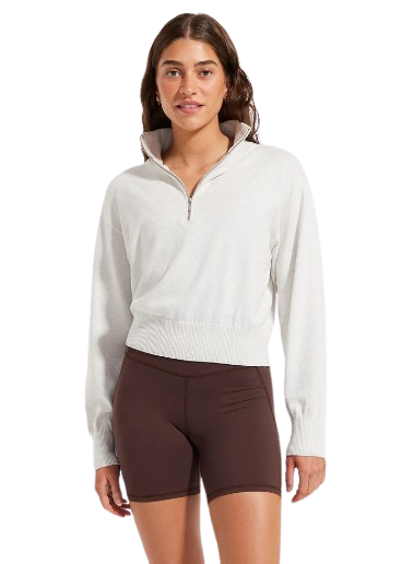 Nimble Me Time 1/2 Zip Jumper - Marble White