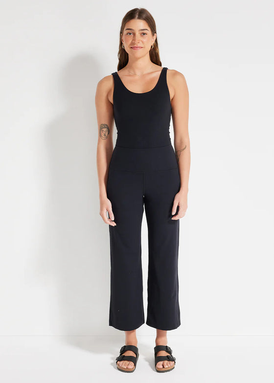 Nimble In Motion Cropped Wide Leg - Black