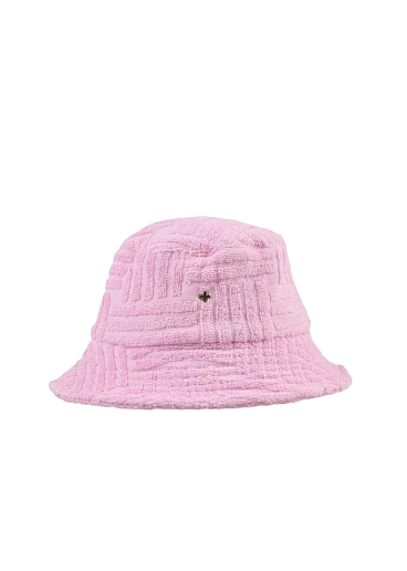 Peta + Jain Soleil Striped Toweling Bucket Hat - Pink