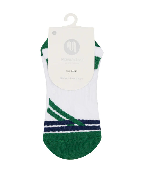 Move Active Classic Lo Rise Grip Socks - Preppy Volley Ace