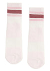 MoveActive Classic Crew Grip Socks - Ribbed Sporty Stripe Blush