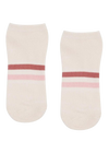 MoveActive Classic Crew Low Rise Grip Socks - Blush Stripes