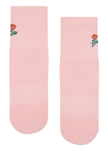  MoveActive Classic Crew Grip Socks - Vintage Rose Berry