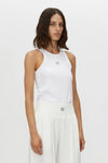 C&M Camilla and Marc Bloom Embroidered Tank - White