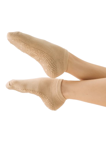 MoveActive Classic Low Rise Grip Socks - Almond