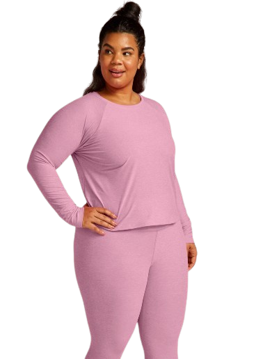 Beyond Yoga Featherweight Daydreamer Pullover - Pink Haze Heather