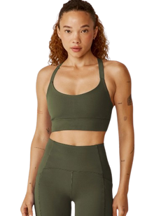  Beyond Yoga Powerbeyond Strive Long Bra - Modern Olive