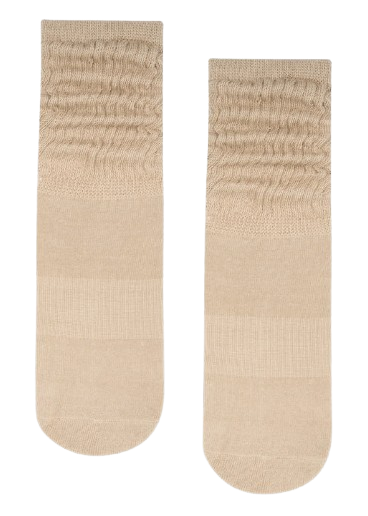 Move Active Scrunch Non Slip Grip Sock - Latte