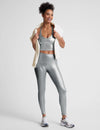 Beyond Yoga Caught In The Midi High Waist Legging - Liquid Silver