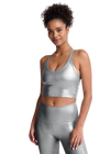 Beyond Yoga On The Up Cropped Tank - Liquid Silver