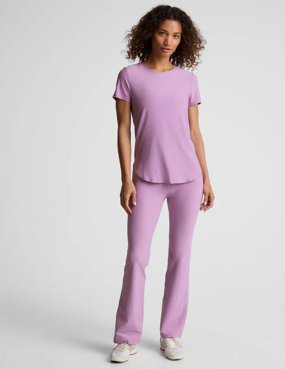 Beyond Yoga Featherweight On The Down Low Tee - Lilac Petal Heather