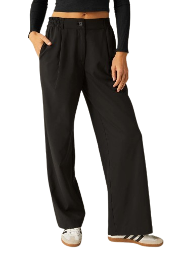 Beyond Yoga Status Wide Leg Trousers - Black