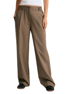  Beyond Yoga Status Wide Leg Trousers - Dune