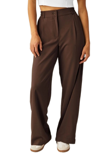  Beyond Yoga Status Wide Leg Trousers - Espresso