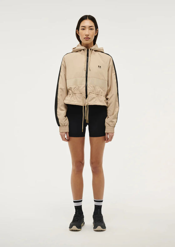 P.E. Nation Cropped Man Down Jacket - Sesame