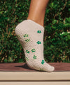 MoveActive Classic Crew Low Rise Grip Socks - Petite Bloom