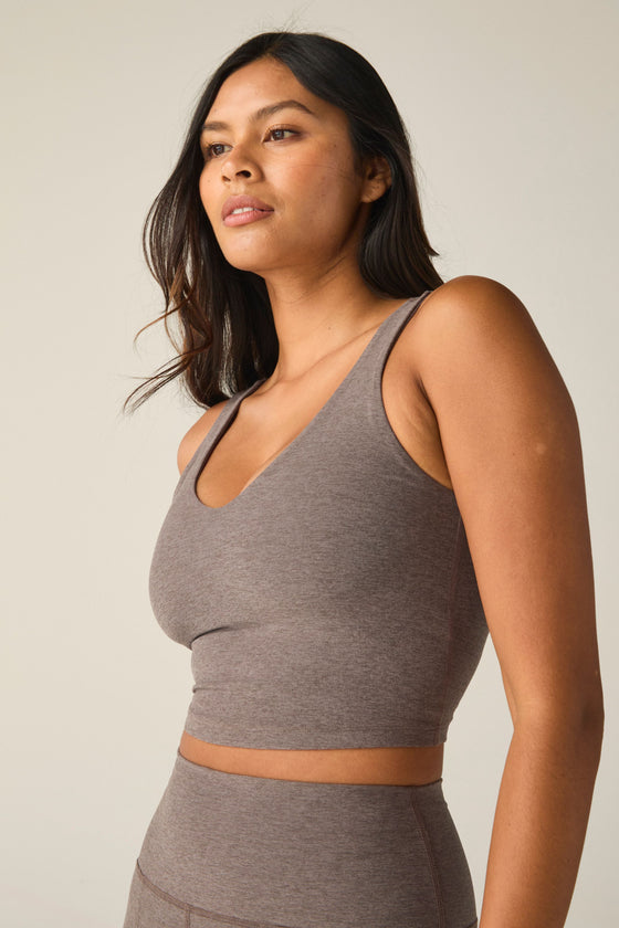 Beyond Yoga Spacedye Good Day Cropped Tank - Soft Umber Heather