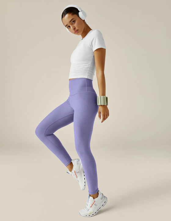 Beyond Yoga High Waist Midi Legging - Perwinkle Cloud Heather