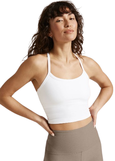 Beyond Yoga Spacedye Slim Racerback Cropped Tank SD4382 - Cloud White