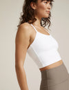 Beyond Yoga Spacedye Slim Racerback Cropped Tank SD4382 - Cloud White