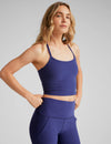 Beyond Yoga Spacedye Slim Racerback Cropped Tank - Eternal Blue Heather