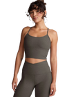 Spacedye Slim Racerback Cropped Tank - True Grey Heather