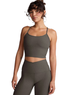  Spacedye Slim Racerback Cropped Tank - True Grey Heather