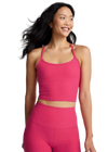 Beyond Yoga Spacedye Slim Racerback Cropped Tank - Vivid Pink Heather