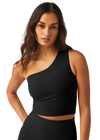 Beyond Yoga Spacedye The Bold Shoulder Cropped Tank - Darkest Night