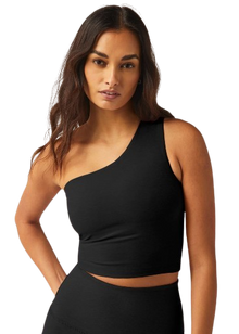  Beyond Yoga Spacedye The Bold Shoulder Cropped Tank - Darkest Night