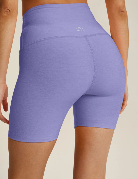 Beyond Yoga Spacedye Keep Pace Biker - Periwinkle Cloud Heather