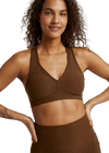 Beyond Yoga Spacedye Lift your Spirits Bra - Bold Mocha Heather