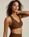 Beyond Yoga Spacedye Lift your Spirits Bra - Bold Mocha Heather