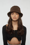 Peta + Jain Soleil Striped Toweling Bucket Hat - Chocolate