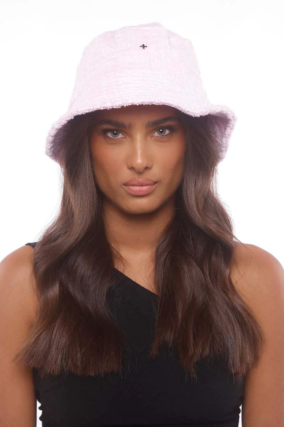 Peta + Jain Soleil Striped Toweling Bucket Hat - Pink