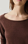 American Vintage Sonoma Bateau Long Sleeve Tee - Vintage Chocolate