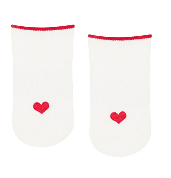 MoveActive Classic Low Crew Grip Socks - Love Struck