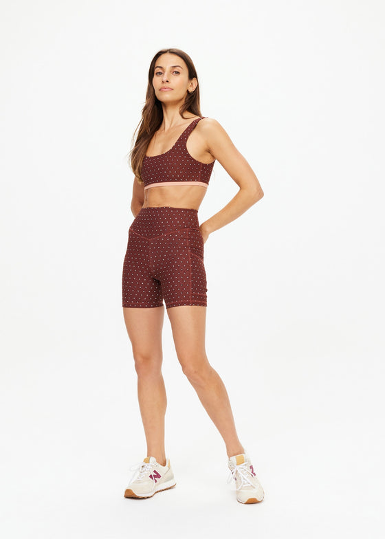 The Upside Maho 5" Pocket Spin Short - Polka Dots