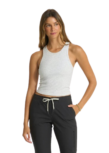 Vuori Pose Plyo Tank - White Heather Grey