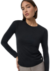 Vuori Long-Sleeve Lux Crew Tee - Black