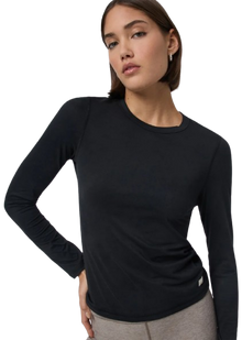  Vuori Long-Sleeve Lux Crew Tee - Black