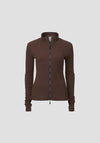 Viktoria & woods Rib Zip Top - Chestnut