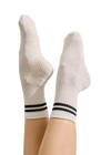 MoveActive Classic Crew Grip Socks - Sporty Stripe Ivory