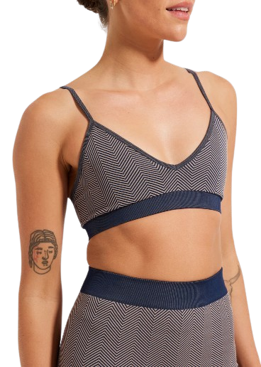 Nimble Mindful Knit Bralette - Navy/Taupe